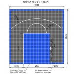 Demi-terrain de Basketball 10 x 10 M | Couleur(s) au choix
