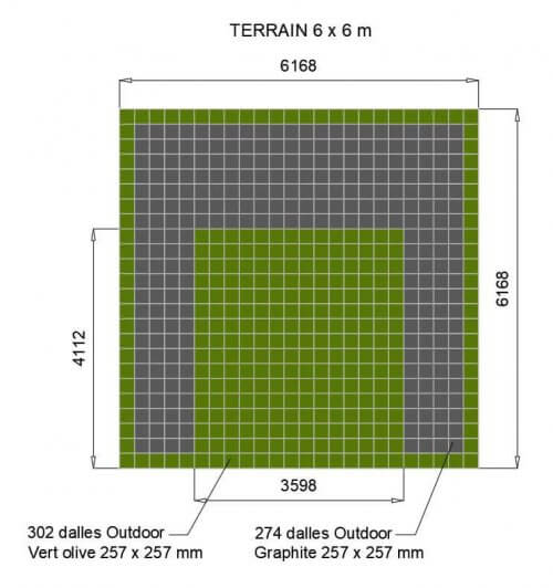Plan-terrain-6x6 Vert et Graphite sans Marquage