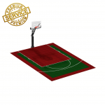 Terrain de Basketball intérieur 4 x 3 M | Couleur(s) au choix | Livraison et installation comprise