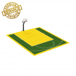 Terrain de basket intérieur 7m x 7m | Panier | Livraison et installation comprise