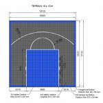 Terrain de basket 10m x 10m | Panier | Bordures de finition | Livraison et installation comprise
