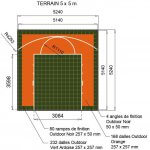 Terrain de basket 5m x 5m | Panier | Bordures de finition | Livraison et installation comprise