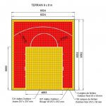 Terrain de basket 9m x 8m | Panier | Bordures de finition | Livraison et installation comprise