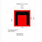 Terrain de Basketball intérieur 3 x 3 M | Couleur(s) au choix