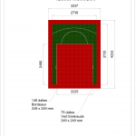 Terrain de Basketball intérieur 4 x 3 M | Couleur(s) au choix