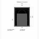 Terrain de Basketball intérieur 4 x 5 M | Couleur(s) au choix