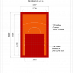 Terrain de Basketball intérieur 3 x 5 M | Couleur(s) au choix | Livraison et installation comprise