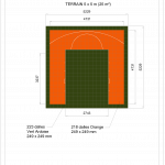 Terrain de Basketball intérieur 5 x 5 M | Couleur(s) au choix | Livraison et installation comprise