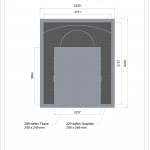 Terrain de Basketball intérieur 6 x 5 M | Couleur(s) au choix