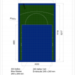 Terrain de Basketball intérieur 8 x 5 M | Couleur(s) au choix | Livraison et installation comprise