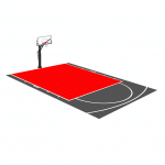 Terrain de Basketball intérieur 4 x 6 M | Couleur(s) au choix