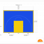 Terrain de basket intérieur 15m x 11m | Panier | Livraison et installation comprise