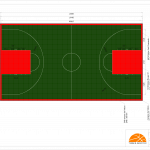 Terrain de basket intérieur 28m x 15m | Panier | Livraison et installation comprise