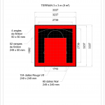 Terrain de basket intérieur 3m x 3m | Panier | Livraison et installation comprise