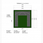 Terrain de basket intérieur 4m x 4m | Panier | Livraison et installation comprise