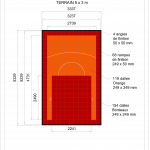 Terrain de basket intérieur 3m x 5m | Panier | Livraison et installation comprise