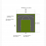 Terrain de basket intérieur 6m x 6m | Panier | Livraison et installation comprise