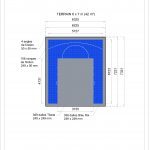 Terrain de basket intérieur 6m x 7m | Panier | Livraison et installation comprise