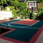 Revêtement de sol pour terrain de basket