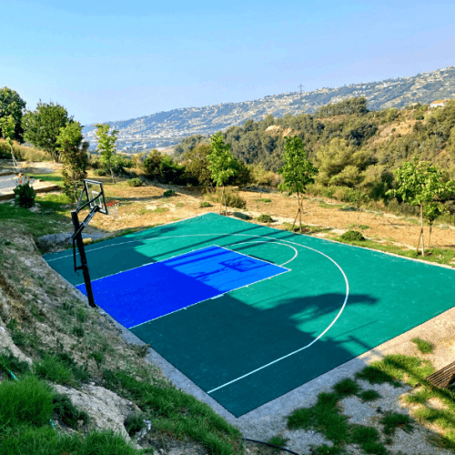 De quoi est composé un terrain de basket ?