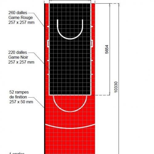 Réservé : Terrain de basket sur-mesure installation comprise – Acompte 50%