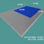 Terrain de basketball 5m x 4m | Bleu et Titane | Déstockage