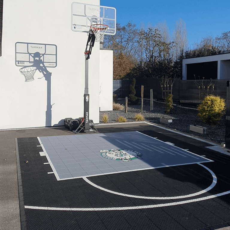 Terrain de basket personnalisé Boston Celtics Terrainbasket.fr
