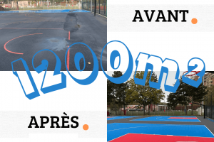 4 Terrains de basket 3×3 installés à Clichy, Hauts de seine !