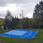Terrain de basket installé à Lausanne, Suisse