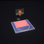 Dalle clipsable pour terrain de basket extérieur FIBA – Couleur au choix – 3m x 3m (9m²)