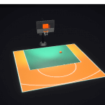 Dalle clipsable pour terrain de basket extérieur FIBA – Couleur au choix – 7m x 7m (49m²)