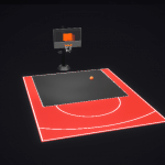 Dalle clipsable pour terrain de basket extérieur FIBA – Couleur au choix – 8m x 6m (48m²)